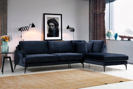 Atelier Del Sofa Papira Corner Right (L3+Chl) Azul marino